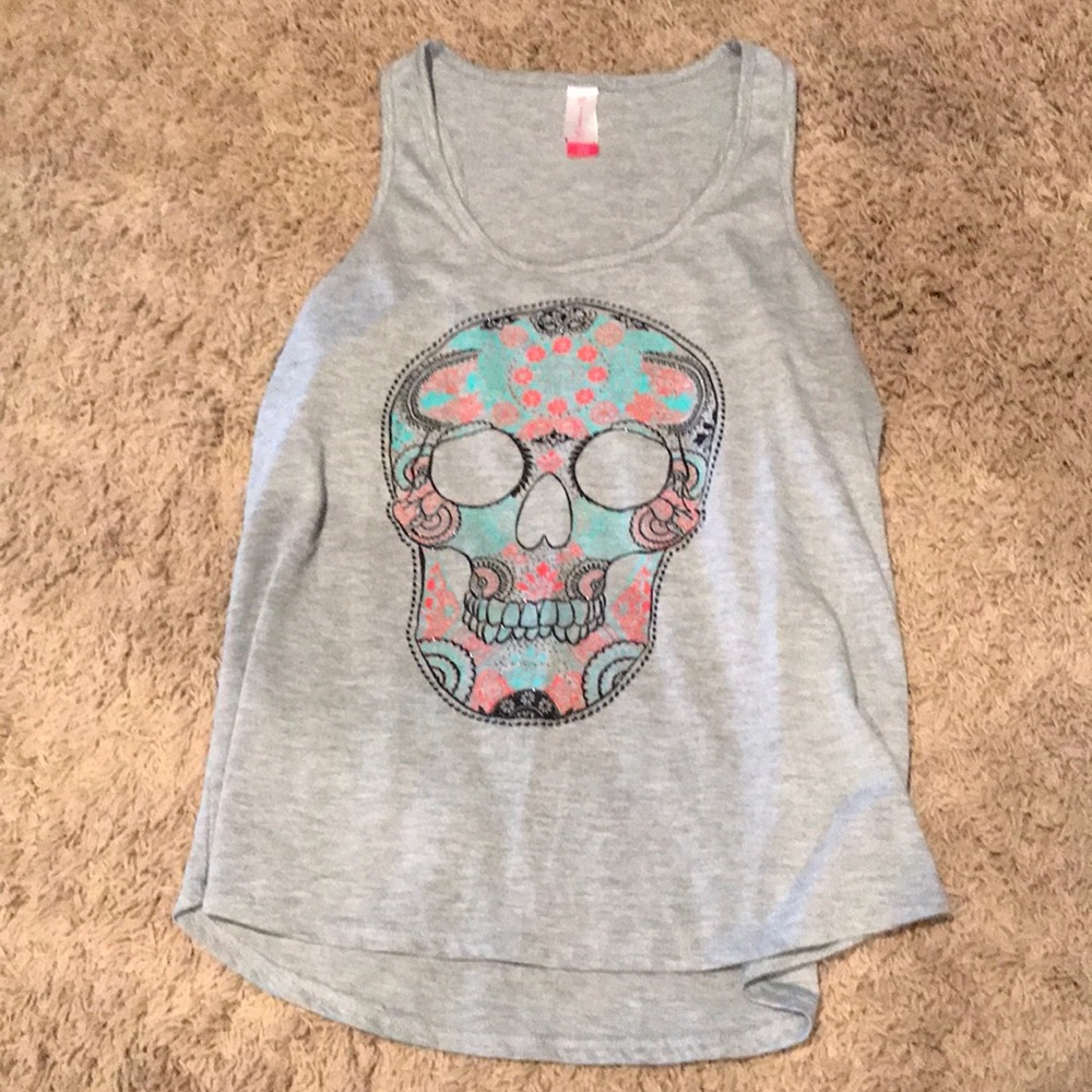 Sparkle sugar skull tank